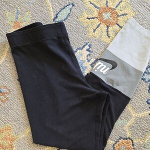 Nike Black/gray Colorblock Leggings